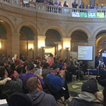 People with disabilities gathered at the Capitol Rotunda