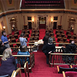 Tour overlooking the Senate chamber, Minnesota State Capitol