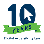 10 Years Digital Accessibility Law logo
