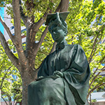statue of Helen Keller at graduation