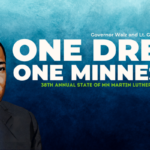 A portrait of Dr. Martin Luther King Jr. Text reads: "Governor Walz and Lt. Governor Flanagan present One Dream One Minnesota. 38th Annual State of MN Martin Luther King Jr. Celebration." Logos for the State of Minnesota and US Bank.